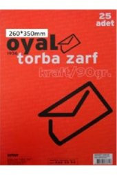 26x35 cm Torba Zarf Kraft 25li Paket - 1