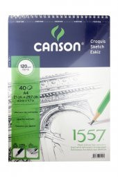 1557 Resim Ve Çizim Blok 120gr A4 40yp Üstten Spiralli - 1
