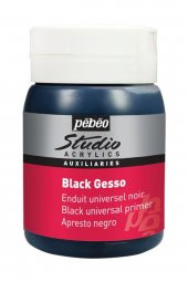 Black Gesso Studio Siyah Astar Boya 500ml - 1