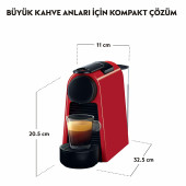 Nespresso D30 Essenza Mini Kahve Makinesi, Kırmızı - 3