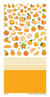 Portakal Tırnak Dövmesi, Tırnak Tattoo, Nail Art, Tırnak Sticker - 4