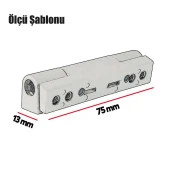 Pvc Pimapen Pencere Menteşesi 75 mm Beyaz Menteşe - 3