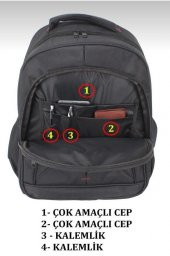 Laptop Sırt Çantası 17.3 İnç Sünger Destekli Darbe Emici 8683255012037 - 3