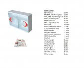 Plastik Ecza Dolabı Lux Beyaz + İlkyardım İçerik Paketi Full Set - 1