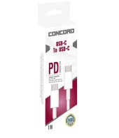 Concord C813 Type-C -Type-C Usb Pd 1 Mt 3A Şarj ve Data Kablosu thumbnail 4
