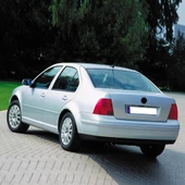 VW Bora 1999-2005 Sol Dikiz Ayna Camı Mavi Isıtmalı 1J1857521C - 2