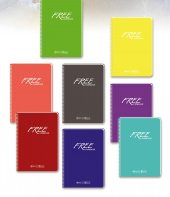 Keskin Color Free Plastik Kapak A5 100 Yaprak Çizgili Üstten Spiralli Defter - 1