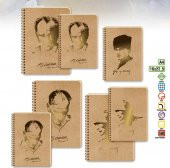 Keskin Color Funky Atatürk 16.5x22.5cm Sert Kapak 100 Yaprak Çizgili Spiralli Defter - 1