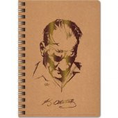 Keskin Color Funky Atatürk 16.5x22.5cm Sert Kapak 100 Yaprak Çizgili Spiralli Defter - 4