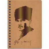 Keskin Color Funky Atatürk 16.5x22.5cm Sert Kapak 100 Yaprak Çizgili Spiralli Defter - 5