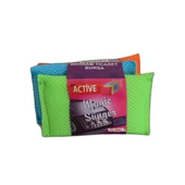 Active Magic Sünger Mutfak Bulaşık Süngeri Karışık Renkli 3 Adet - 5