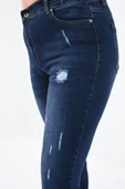 Kadın Büyük Beden Lacivert Jean Pantolon 6177-23 - 5