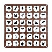 Kahve Ahşap MDF Eşleştirme Hafıza Oyunu 34x34 - 4