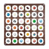 Kahve Ahşap MDF Eşleştirme Hafıza Oyunu 34x34 - 4