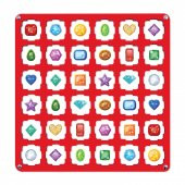 Kırmızı Ahşap MDF Eşleştirme Hafıza Oyunu 34x34 - 4