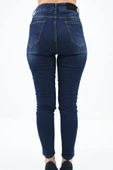 Kadın Yüksek Bel Lacivert Jean Pantolon 6178-23 - 5