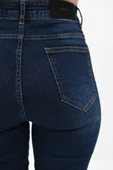 Kadın Yüksek Bel Lacivert Jean Pantolon 6178-23 - 4