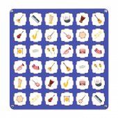 Mavi Ahşap MDF Eşleştirme Hafıza Oyunu 34x34 - 4