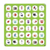 Yeşil Ahşap MDF Eşleştirme Hafıza Oyunu 34x34 - 4