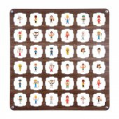 Kahve Ahşap MDF Eşleştirme Hafıza Oyunu 34x34 - 4