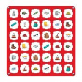 Kırmızı Ahşap MDF Eşleştirme Hafıza Oyunu 34x34 - 4