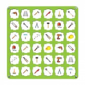 Yeşil Ahşap MDF Eşleştirme Hafıza Oyunu 34x34 - 4
