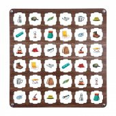 Kahve Ahşap MDF Eşleştirme Hafıza Oyunu 34x34 - 4