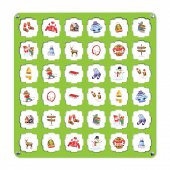 Yeşil Ahşap MDF Eşleştirme Hafıza Oyunu 34x34 - 4