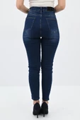 Kadın Yüksek Bel Lacivert Jean Pantolon 6179-23 thumbnail 8