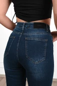 Kadın Yüksek Bel Lacivert Jean Pantolon 6179-23 thumbnail 2