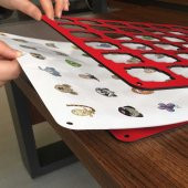 Kırmızı Ahşap MDF Eşleştirme Hafıza Oyunu 34x34 - 2