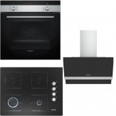 Siemens Siyah Dijital Ankastre Set EO7C6PO12O HB134FES1T LC65KAJ60T - 1