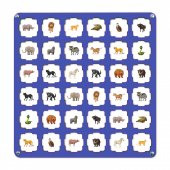 Mavi Ahşap MDF Eşleştirme Hafıza Oyunu 34x34 - 4