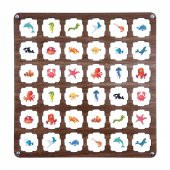 Kahve Ahşap MDF Eşleştirme Hafıza Oyunu 34x34 - 4