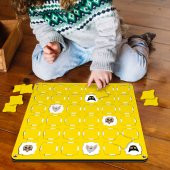 Sarı Ahşap MDF Eşleştirme Hafıza Oyunu 34x34 - 1