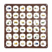 Kahve Ahşap MDF Eşleştirme Hafıza Oyunu 34x34 - 4