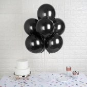 Siyah Metalik Sedefli Balon 12" İnç 10 lu Balon - 3