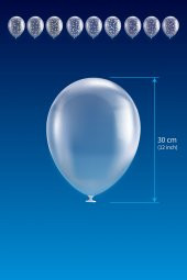 Pembe Metalik Sedefli Balon 12" İnç 5 li Balon - 3