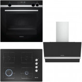 Siemens Siyah Dokunmatik Ankastre Set EO7C6PO12O HR538ABS1 LC65KAJ60T - 1