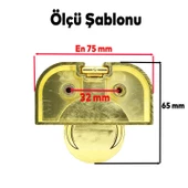 Luca Mobilya Mutfak Çekmece Dolap Dolabı Kapak Kulpu Kulpları Kulbu 32 Mm Plastik Gold Altın Kulp - 2