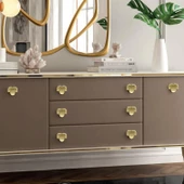 Luca Mobilya Mutfak Çekmece Dolap Dolabı Kapak Kulpu Kulpları Kulbu 32 Mm Plastik Gold Altın Kulp - 5