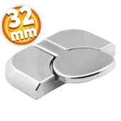Luca Mobilya Mutfak Çekmece Dolap Dolabı Kapak Kulpu Kulpları Kulbu 32 Mm Plastik Krom Kulp - 1