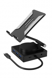 Tablet Standlı 360 Dönebilen 10 in 1 Hub Usb Hdmi Vga SD/TF Çoklayıcı Stand - 1