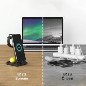 3ü 1 arada Samsung Kablosuz Şarj Cihazı İstasyonu - 7