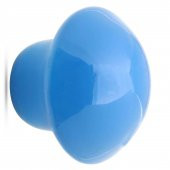 Mantar Düğme Kulp Çekmece Bebek Çocuk Genç Odası Dolap Kapak Kulpu Kulbu Mavi Metal Kulp thumbnail 1