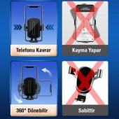 Coofbe Teleskopic Döner Başlık Torpido Üzeri Ve Cama Yapışan Araç Tutucu Araç İçi Telefon Tutucu - 3