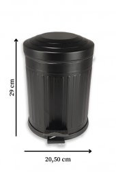 Digithome 5 lt Soft Close Kapak Çöp Kovası Siyah – 4004S - 4