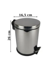 Digithome Paslanmaz Çelik Mutfak Çöp Kovası 3 Lt Gri - EF401 thumbnail 3