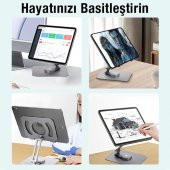Coofbe Metal 360 Derece Dönebilen Açı Ve Yükseklik Ayarlı Masaüstü Tablet Standı Tablet Tutucu Stand - 9