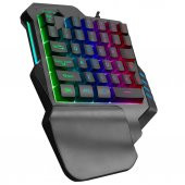 Everest KB-R177 SALVO Siyah USB Led Işıklı Q 35 Tuşlu Multimedya Mini Gaming Oyuncu Klavyes - 1